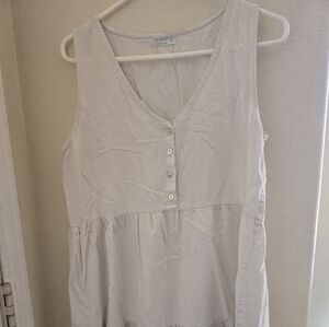 White Sleeveless Peplum Midi Dress